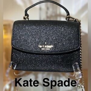Kate Spade ♠️ NWOT Black Glitter Crossbody Bag